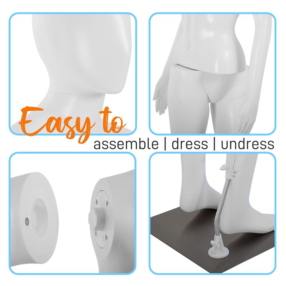 68.9'' Female Mannequin Torso Dress Form -  Detachable Mannequin Full Body Stand