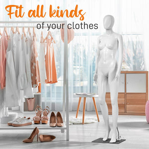 Female Mannequin Dress Form - Realistic, Adjustable, Durable Metal Base