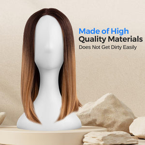 Professional Plastic Mannequin Head - Durable Women Model Wig Stand Display (White)