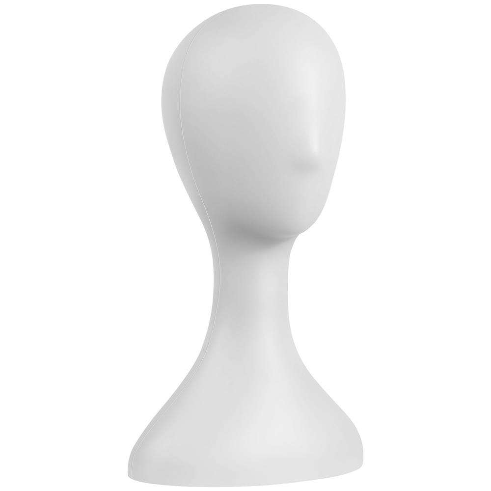 Professional Plastic Mannequin Head - Durable Women Model Wig Stand Display (White)