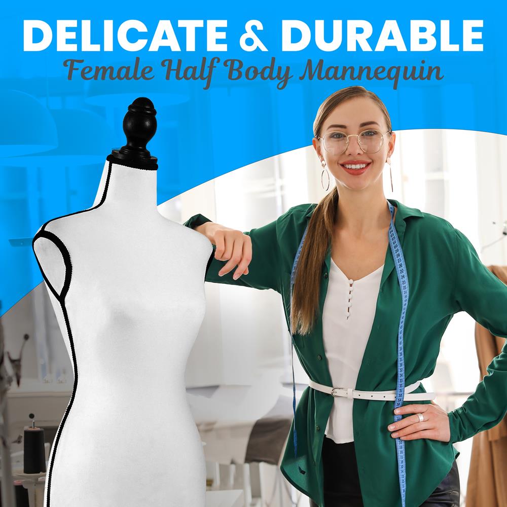 Female Mannequin Torso Dress Form Display offers + Tripod Stand Half-length Lady Model