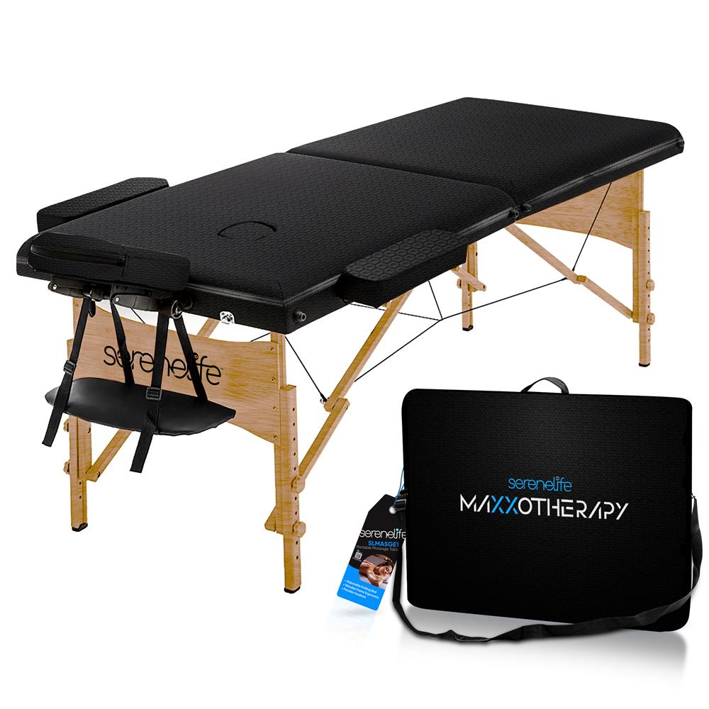 Portable Massage Table - Professional Adjustable Folding Bed With 3 Sections And Carrying Bag For Therapy, Tattoo, Salon, Spa & Facial Treatment