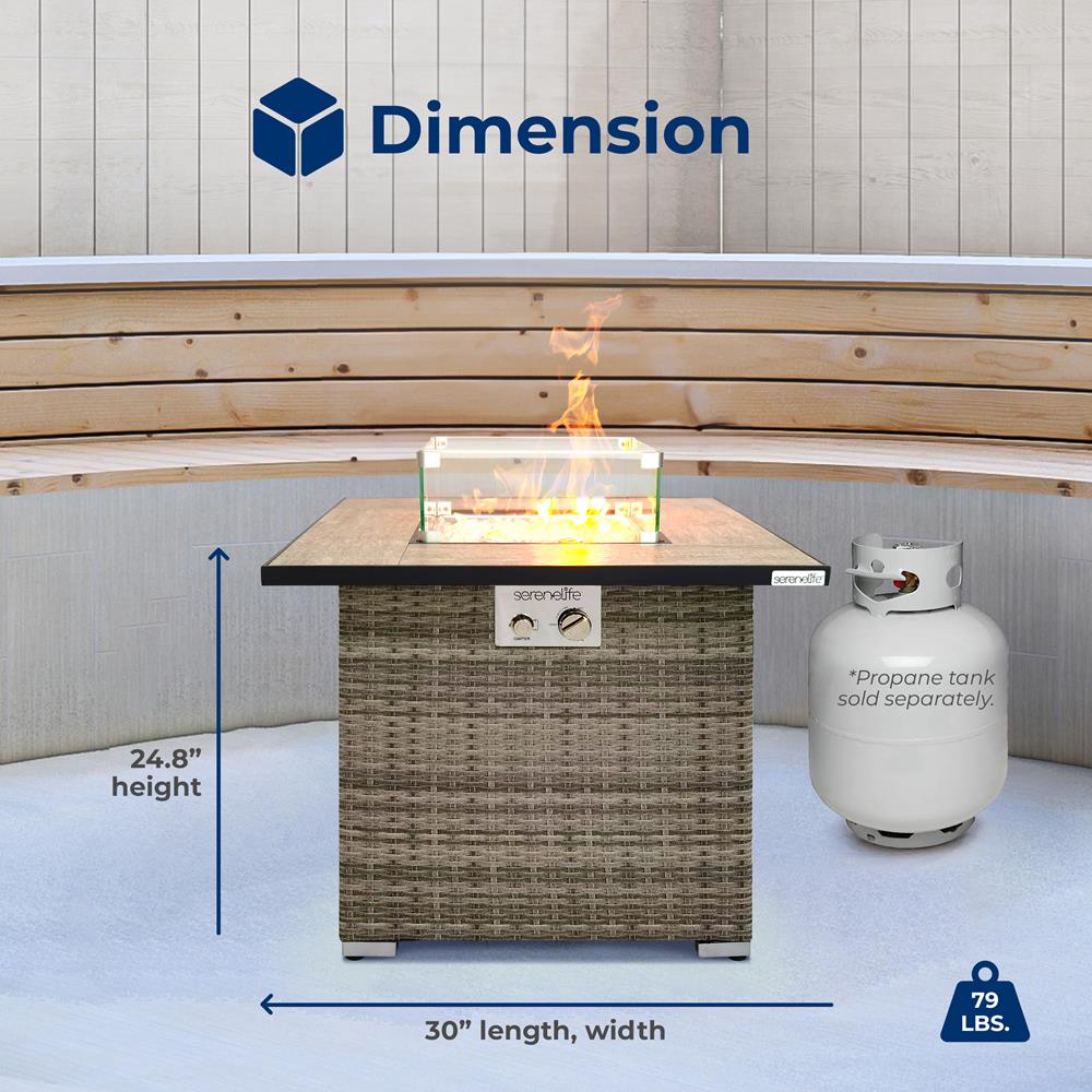 Outdoor Propane Fire Pit Table - Thumbnail 3