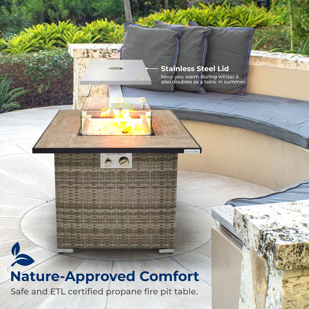 Outdoor Propane Fire Pit Table - Thumbnail 4