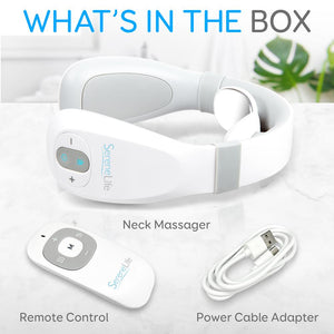 Smart Neck Massager - Digital Massager With Heat & Vibration Therapy, Built-In Rechargeable Battery