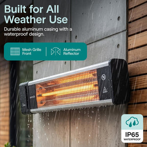 Wall Mounting Patio Heater - Remote Control Ceiling And Wall Patio Heater With High Rated Aluminum Reflector