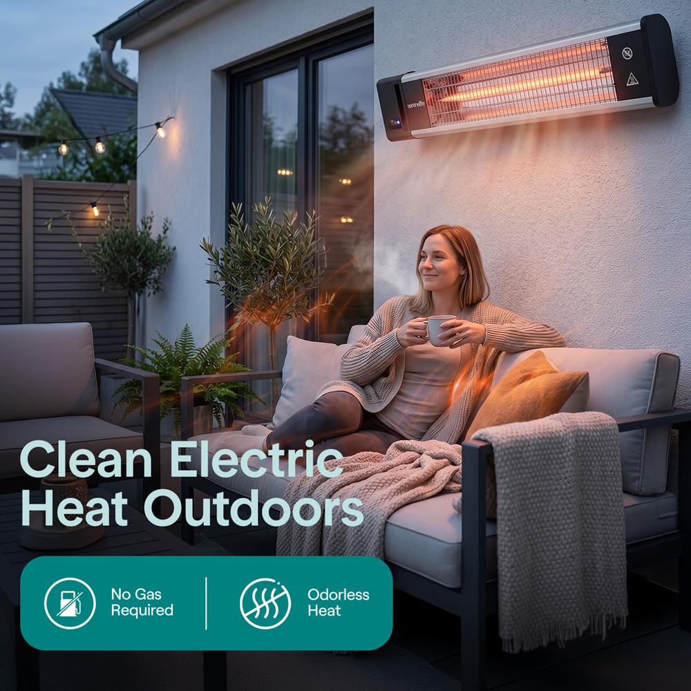 Wall Mounting Patio Heater - Remote Control Ceiling And Wall Patio Heater With High Rated Aluminum Reflector