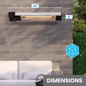 Wall Mounting Patio Heater - Remote Control Ceiling And Wall Patio Heater With High Rated Aluminum Reflector