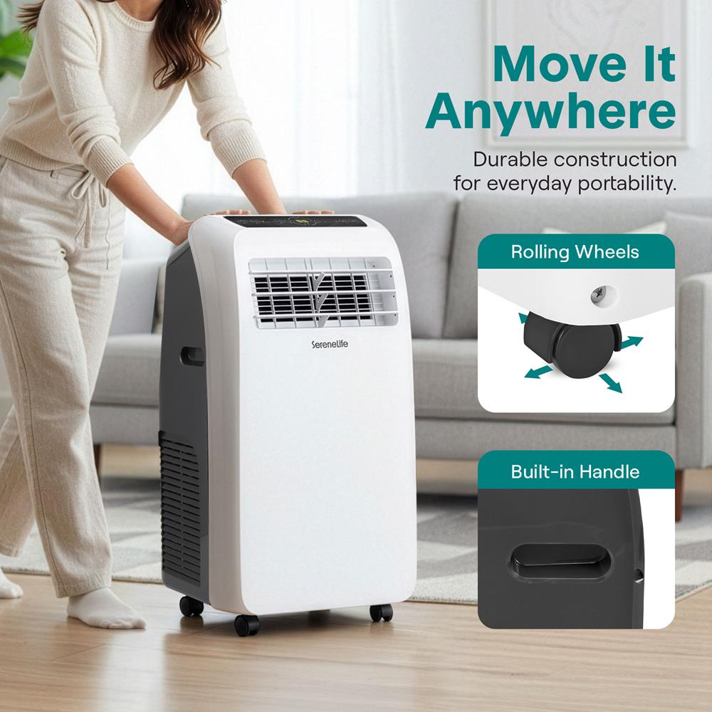 Portable Air Conditioner - Compact Home Ac Cooling Unit With Built-In Dehumidifier & Fan Modes, Includes Window Mount Kit (12,000 Btu)