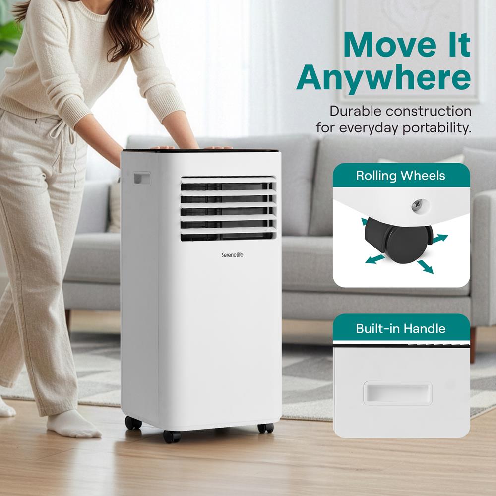 Portable Air Conditioner 8000 BTU Efficient Cooling White