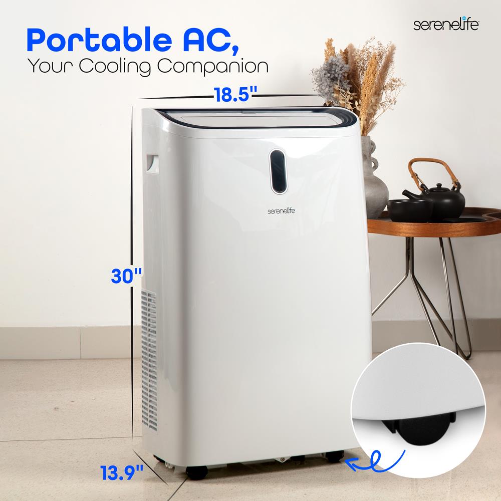 Portable Air Conditioner - 12000 Btu Cooling Capacity (Ashrae) Compact Home A/C Cooling Unit With Built-In Dehumidifier & Fan Modes, Includes Window Mount Kit (White)