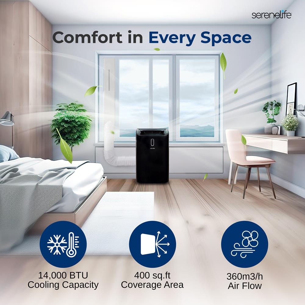 Portable Air Conditioner 14000 BTU Efficient Cooling Remote Control