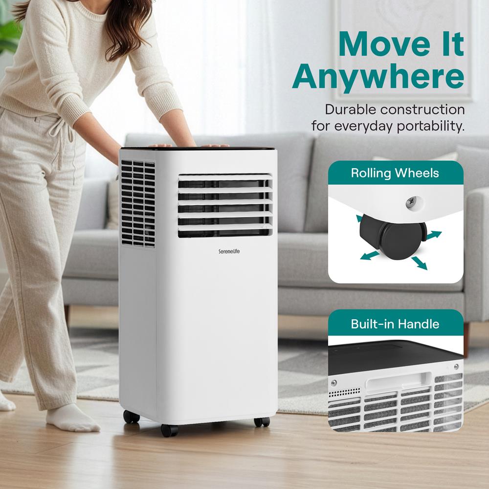 Portable Air Conditioner - Compact Home A/C Cooling Unit With Built-In Dehumidifier & Fan Modes, Includes Window Mount Kit (8,000 Btu)