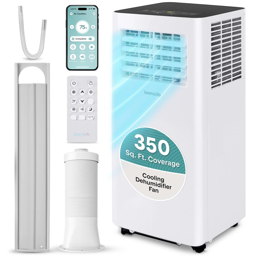 Portable Air Conditioner - Compact Home A/C Cooling Unit With Built-In Dehumidifier & Fan Modes, Includes Window Mount Kit (8,000 Btu)