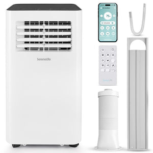 Portable Air Conditioner - Compact Home A/C Cooling Unit With Built-In Dehumidifier & Fan Modes, Includes Window Mount Kit (8,000 Btu)
