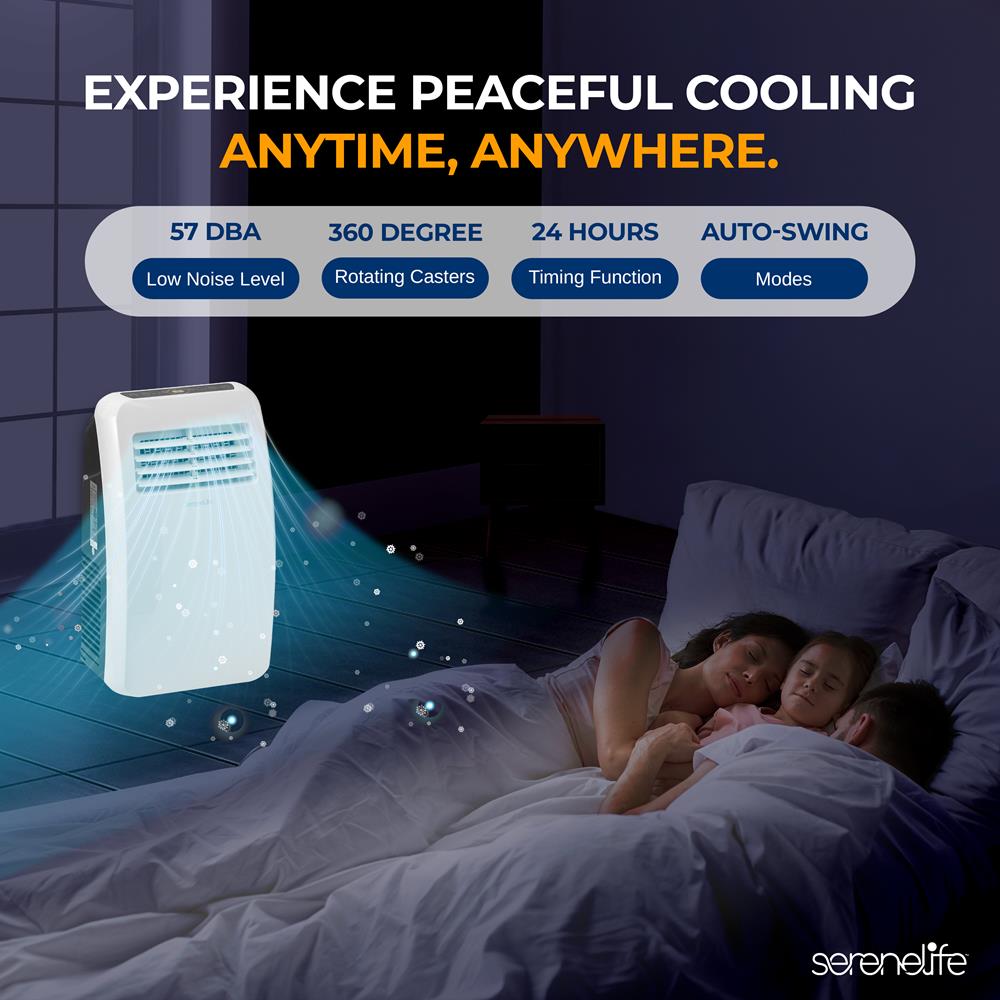 Portable Air Conditioner - Compact Home Ac Cooling Unit With Built-In Dehumidifier & Fan Modes, Includes Window Mount Kit (8,000 Btu)