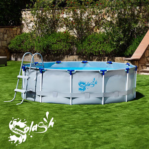 Round Metal Frame Pool Set - Above Ground Swimming Pool, Fast Setup And Durable, Garden Backyard Lawn And Courtyard