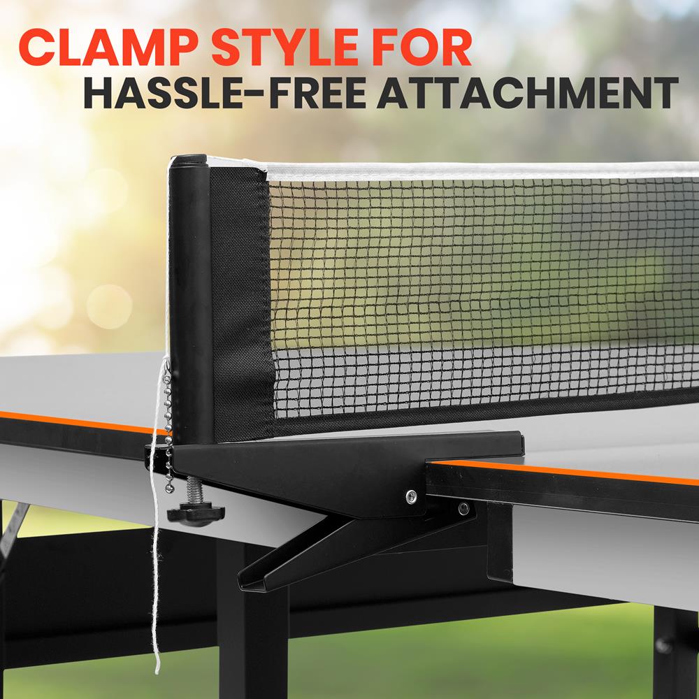 Indoor Table Tennis Table - Durable MDF, Foldable, Matte Grey Finish