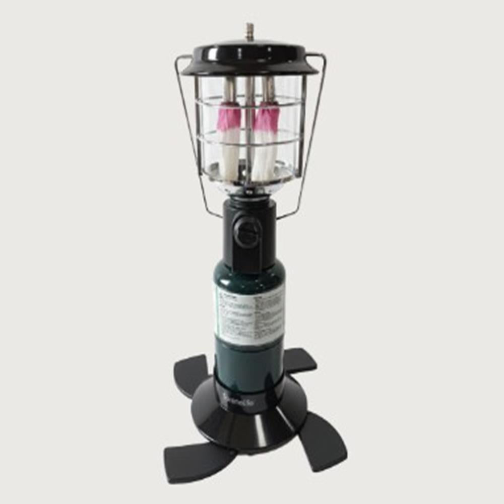 Serenelife Propane Camping Lantern With Dual-Mantle, Piezo Ignition, Gas Valve, Plated Metal Frame, Black Enamel Lid For Outdoor Adventures And Emergency Use (Black)