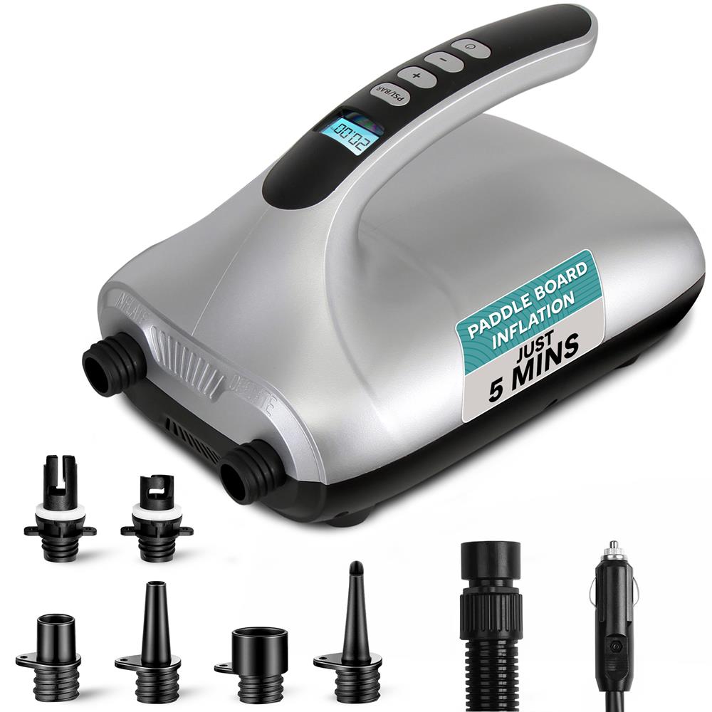Paddle Board Inflator Electric Paddle Board Pump - Fast Inflation, 20 PSI, LCD Display ...