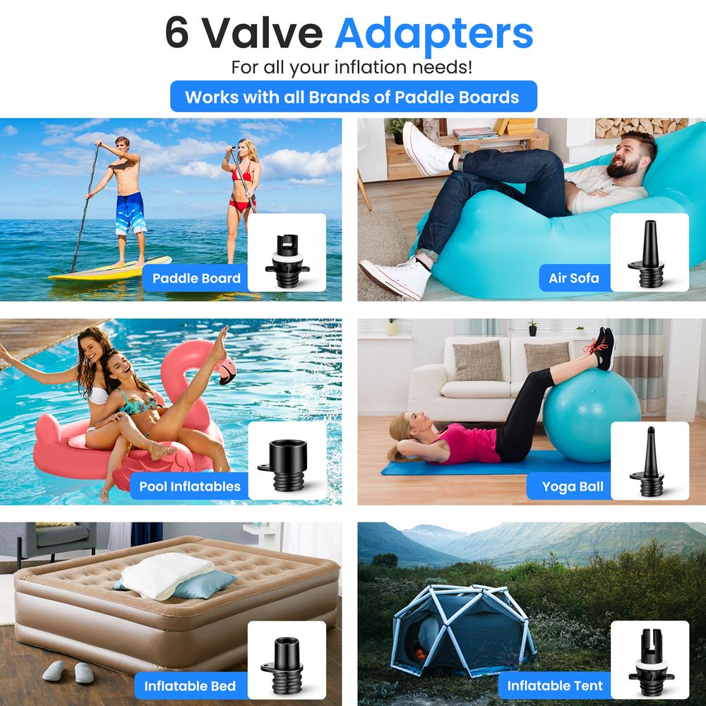 Electric Air Pump Compressor / Air Inflator& Air Deflator (For Sup Stand-Up Paddle-Boards & Water Sport Pool Inflatables)