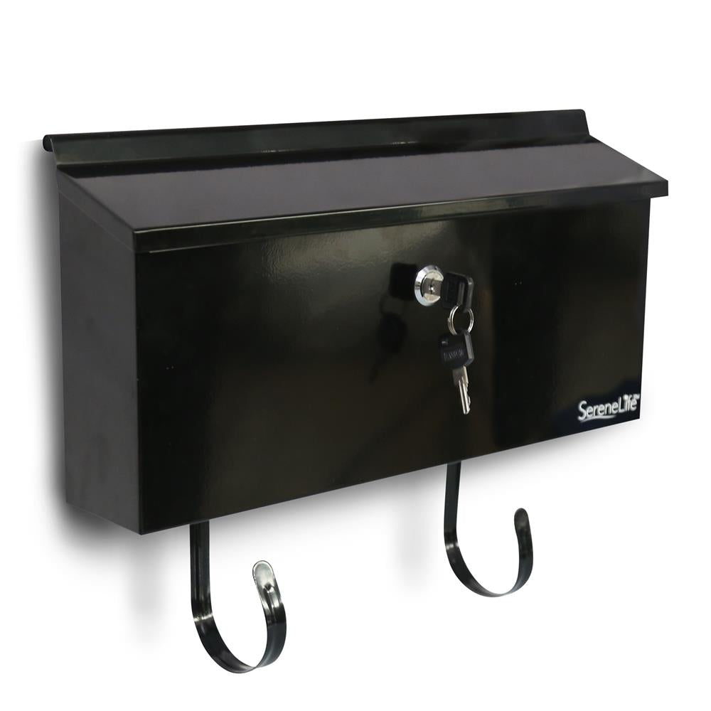 Outdoor Wall Mailbox with Lock, Galvanized Steel, Easy Install