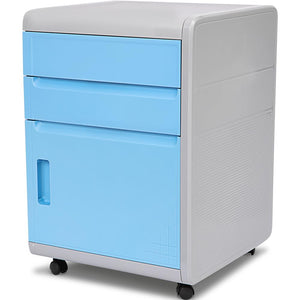 File Cabinet With 3 Locking Compartments, 2 Drawers And Cabinet Door