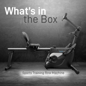 2-in-1 Rowing Machine & Bike - Weight Loss - 8 Magnetic Resistance Levels