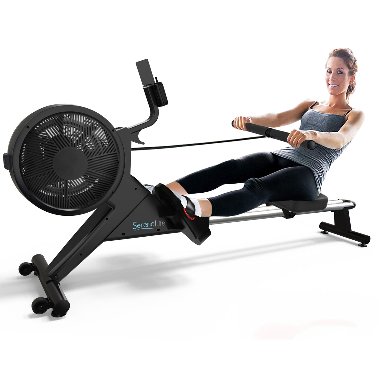 Smart Rowing Machine - Sports Training Row Machine With Smartphone Fitness Monitoring App, Portable Folding Style