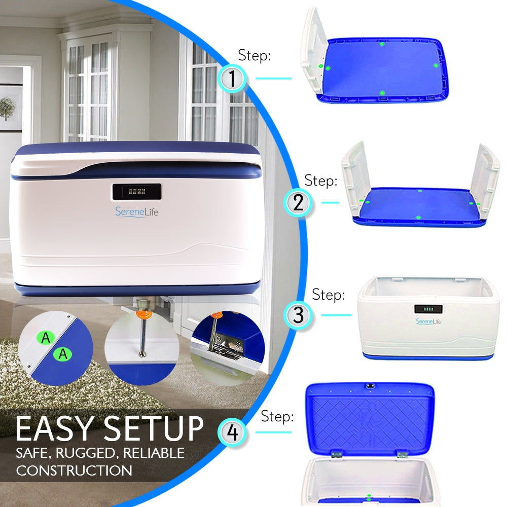 SereneLife Locking Storage Bin
