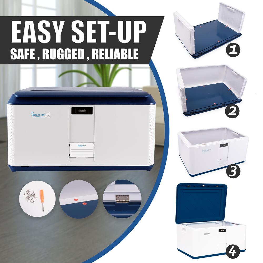 Locking Storage Container Bin Safety Security Storage Box 21 Gal. Capacity
