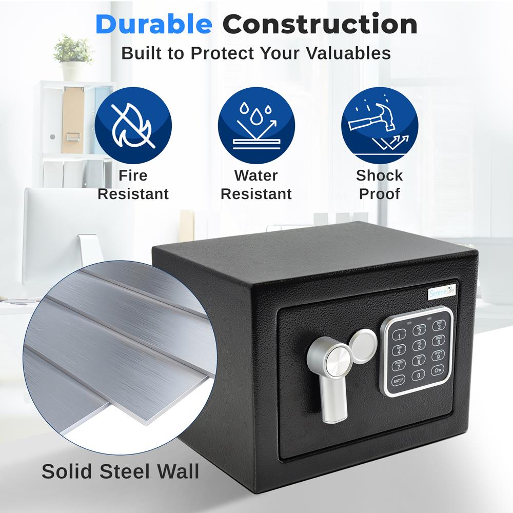 Digital Safe Box Secure Storage Steel Construction 9.1