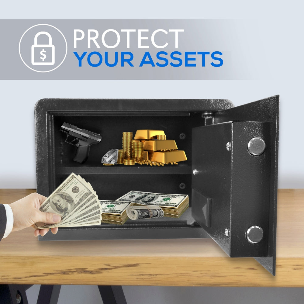 Electronic Fingerprint Safe Box With Mechanical Override