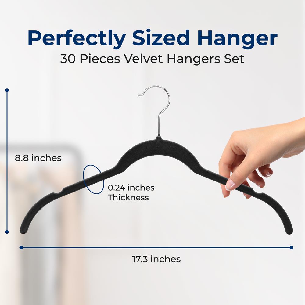 30-Piece Velvet Hangers