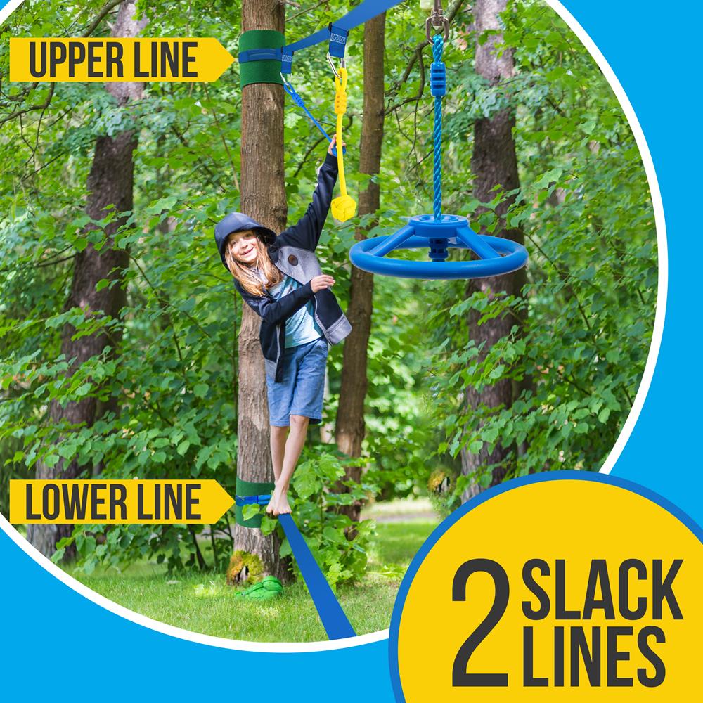 Ninja Warrior Obstacle Course For Kids - Hanging 50' Ninja Warrior