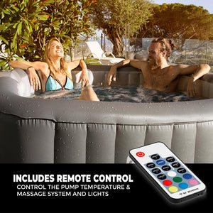 4-Seat Square Inflatable Pool Spa - Portable Hot Tub Spa With Light And  Remote Control