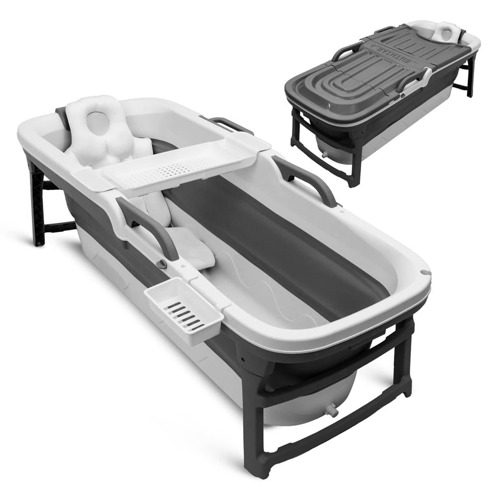 1.5M Foldable Bathtub Set - Includes Lid, Tray, Bag, Stretch