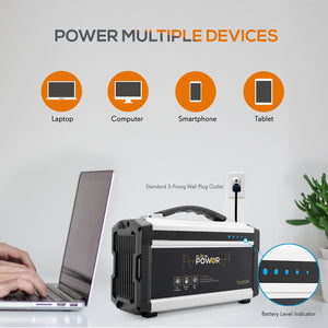 Portable Power Generator - Rechargeable Battery Pack Power Supply, Solar Panel Compatible (60,000Mah Capacity)