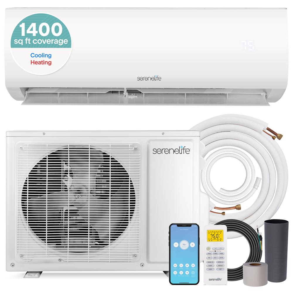24000 Btu Indoor And Outdoor Mini Split Ac Unit Kit – 230V Smart Cooling & Heating Mini Split Ac With Wifi, Includes Installation Kit, Perfect For Bedrooms, Living Spaces, And Offices