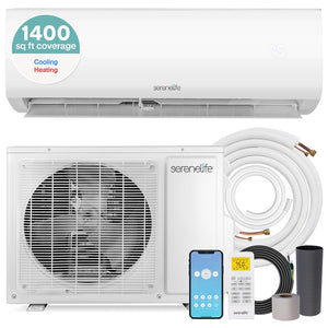 24000 Btu Indoor And Outdoor Mini Split Ac Unit Kit – 230V Smart Cooling & Heating Mini Split Ac With Wifi, Includes Installation Kit, Perfect For Bedrooms, Living Spaces, And Offices