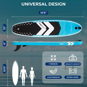 Inflatable Stand-Up Paddle-Board with LED Lights