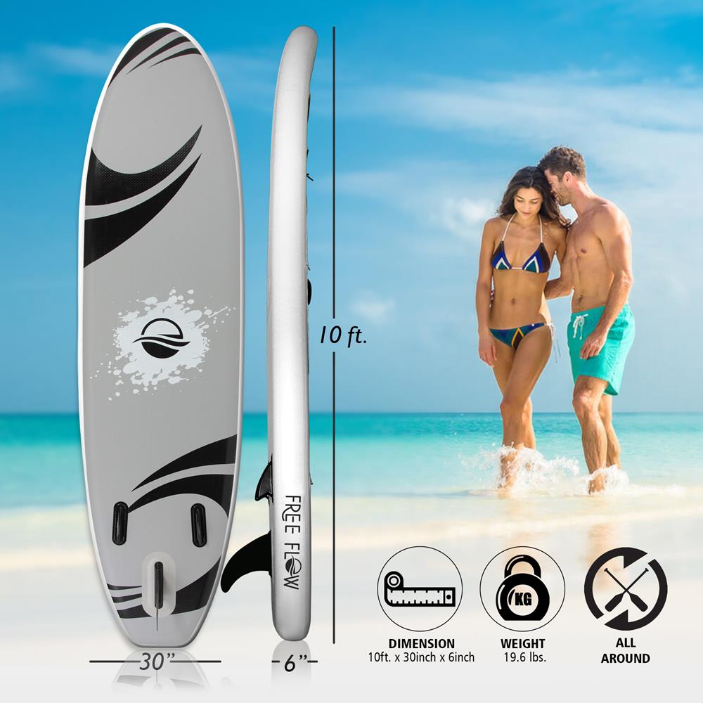 Serenelife free on sale flow inflatable stand up paddle board