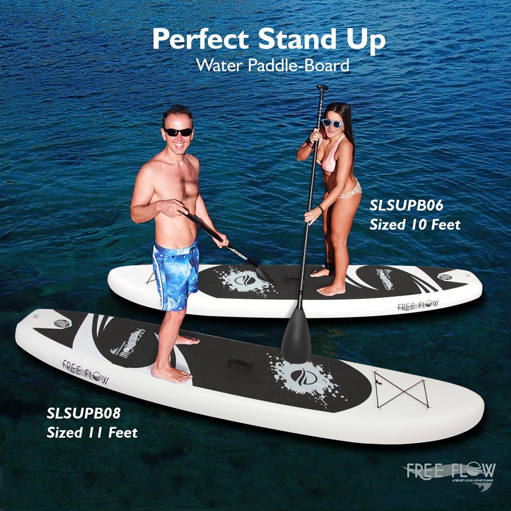 Free Flow Paddleboard Sup - Stand Up Water Paddle-Board (10’ Ft.)