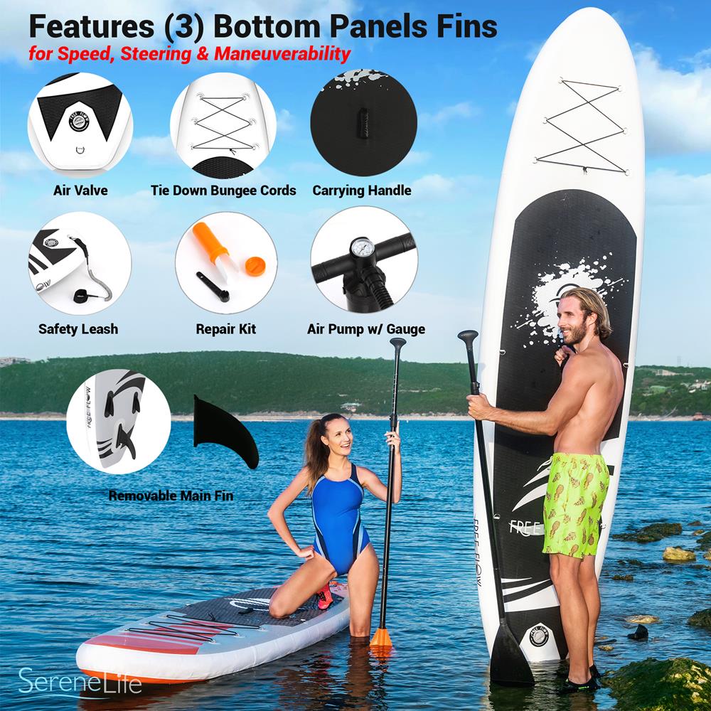 Free Flow Paddleboard Sup - Stand Up Water Paddle-Board (11’ Ft.)