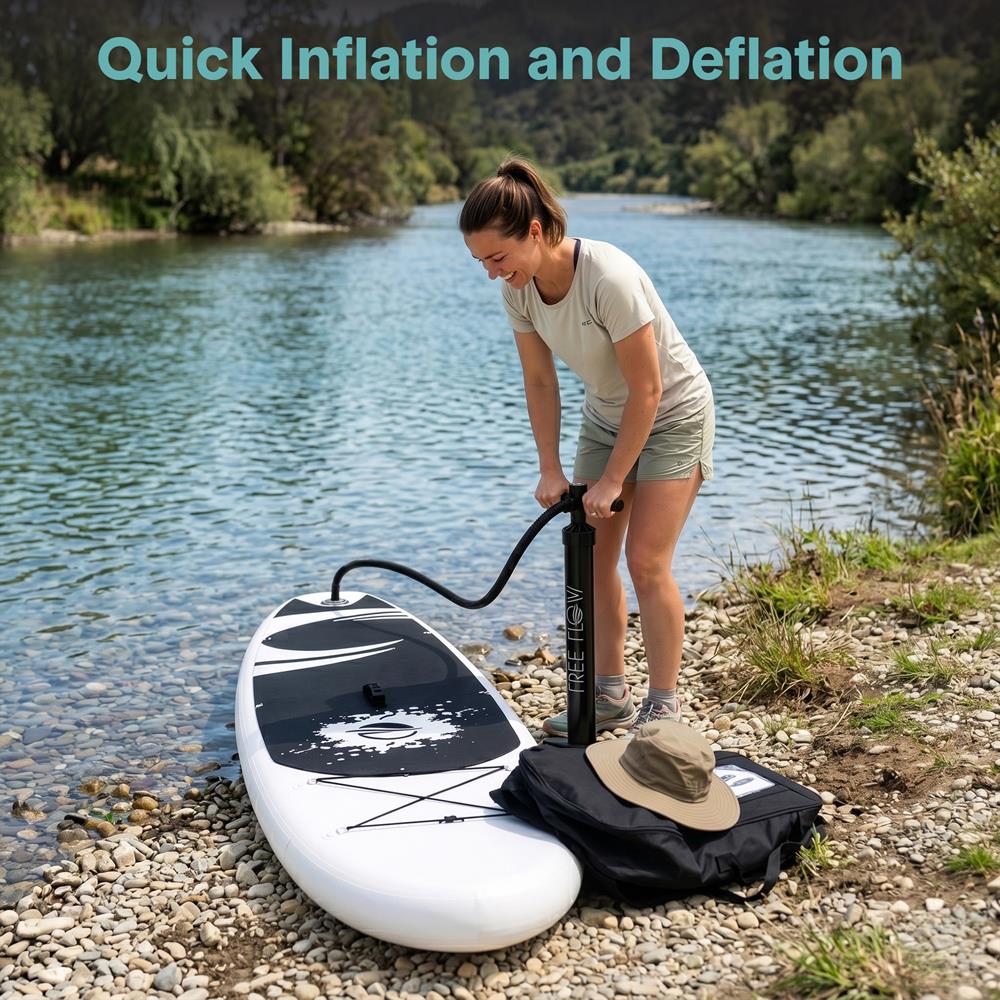 Inflatable Paddle Board - Stable Non-Slip Deck, 10'10", Easy Storage