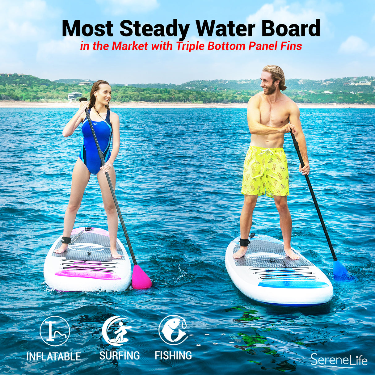 Free-Flow Inflatable Sup - Stand Up Water Paddle-Board