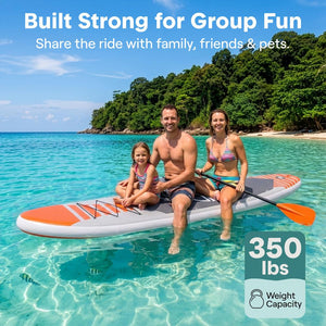 Inflatable Paddle Board, Stable Design, Non-Slip EVA Deck, Blue