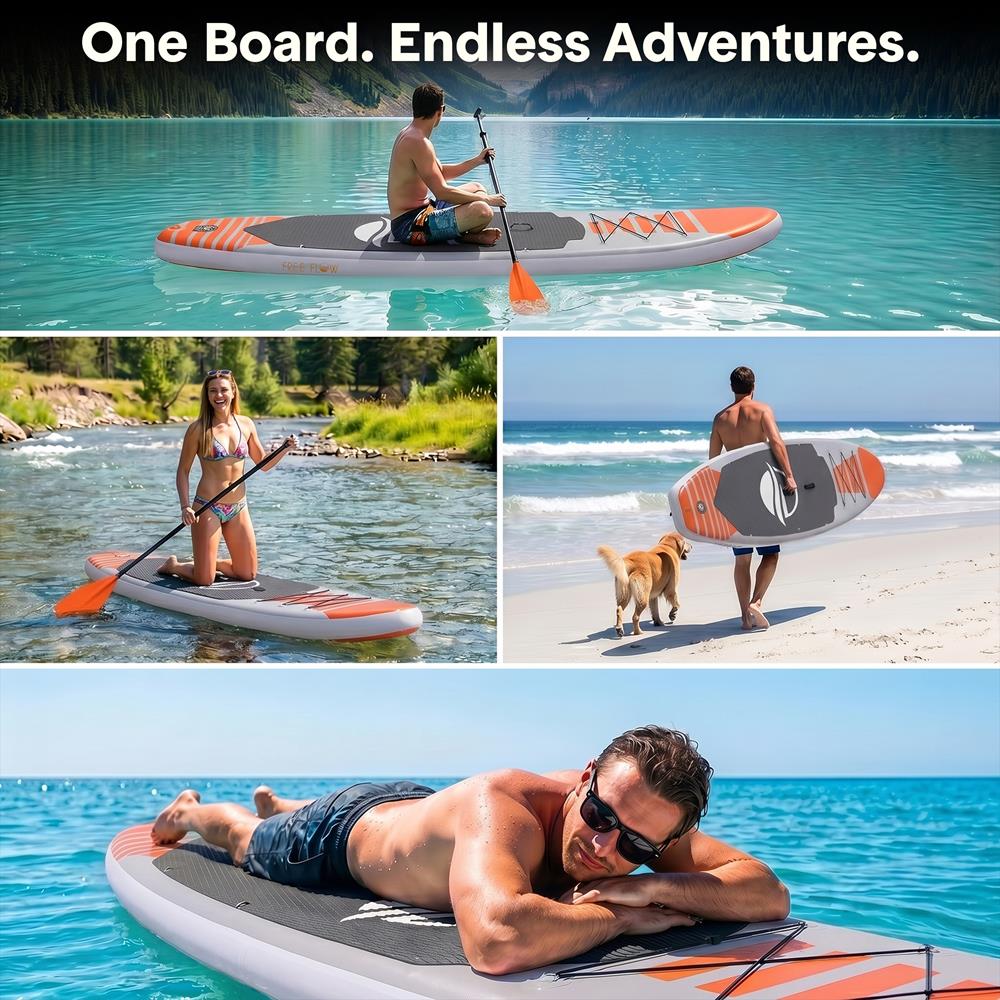 Inflatable Paddle Board, Stable Design, Non-Slip EVA Deck, Blue