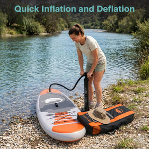 Inflatable Paddle Board, Stable Design, Non-Slip EVA Deck, Blue