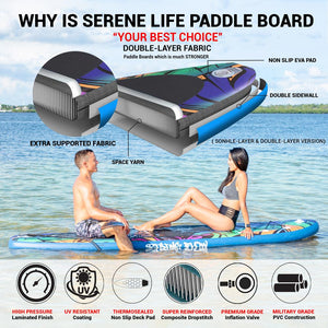 Rising Flow Paddleboard Sup - Stand Up Water Paddle-Board W/ Waterproof Mobile Phone Case (10’6”)